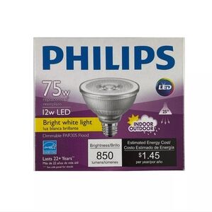 Philips 12W PAR30S LED 3000K Bright White Flood Single Optics Bulb - 75w Equiv.